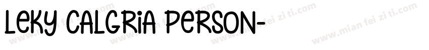 Leky Calgria Person字体转换